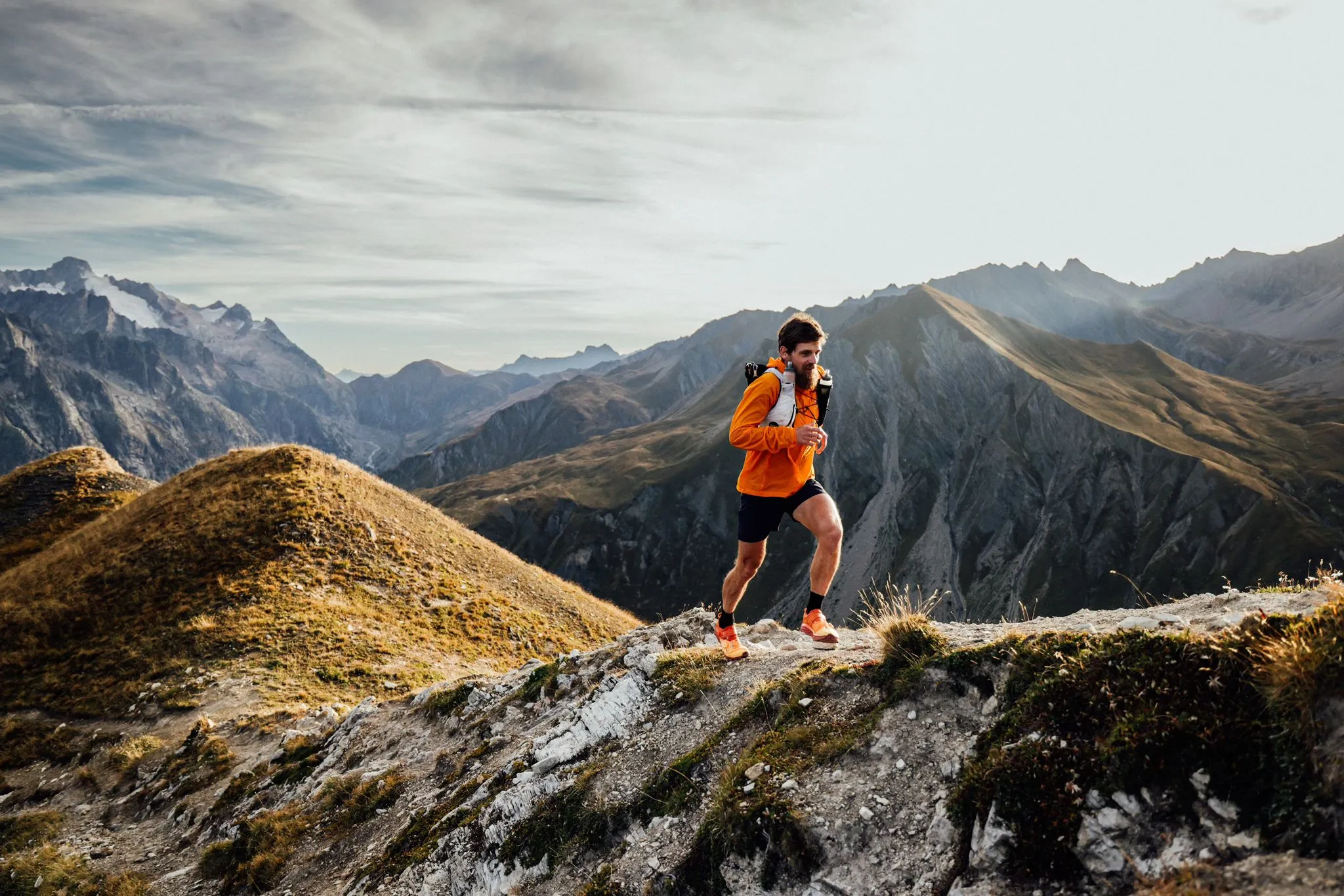 Florian Grasel beim Ultra Trail Running in den Alpen