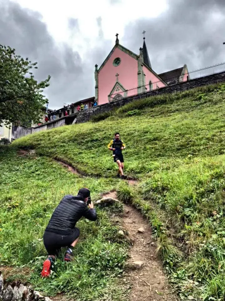 Labestation Trient beim UTMB 2018 – Anfeuern durch Freunde